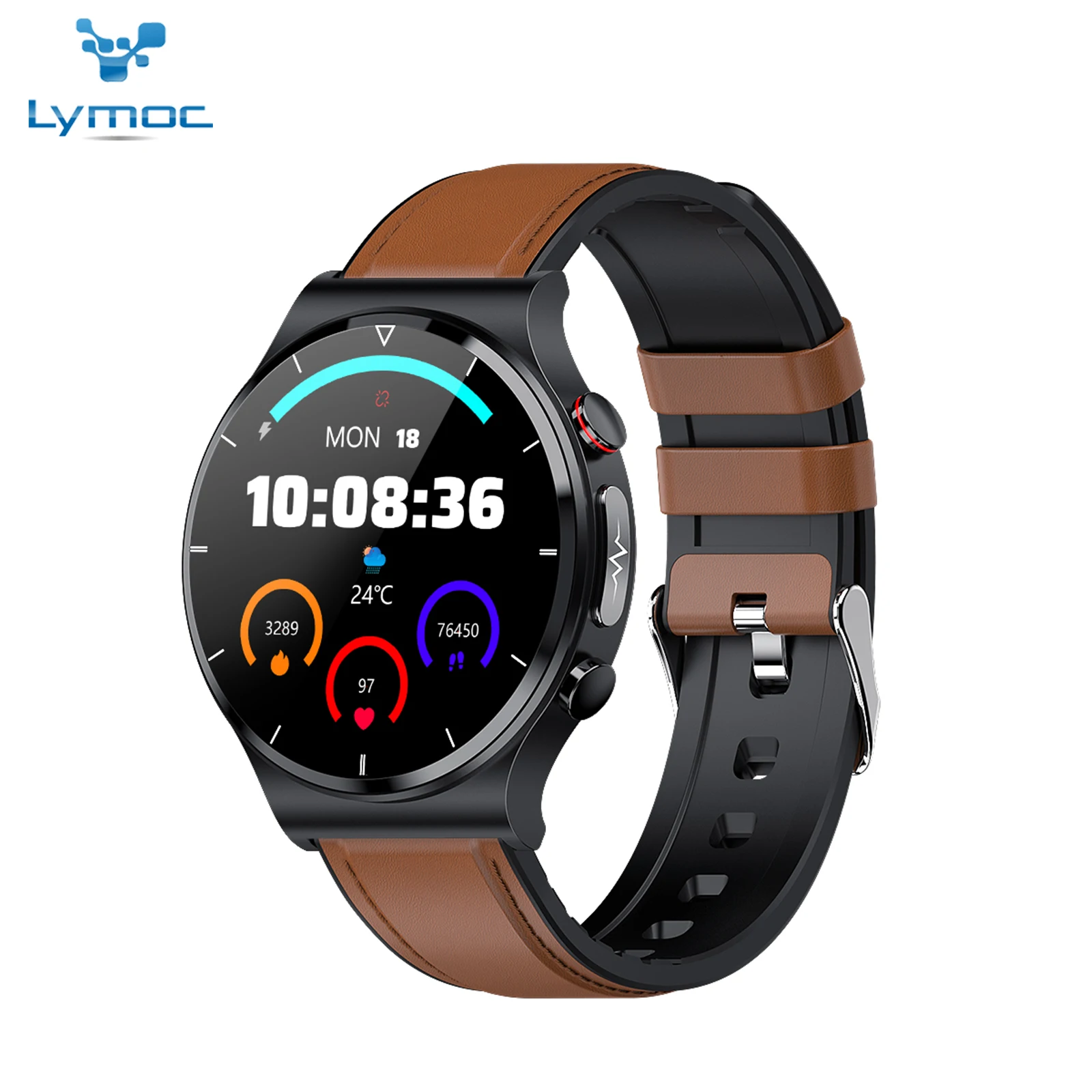 

LYMOC 2022 Smart Watch Health Blood Oxygen Pressure Sport Fitness Watches Wireless Charging IPX68 1.32'' 360x360 IPS Smartwatch