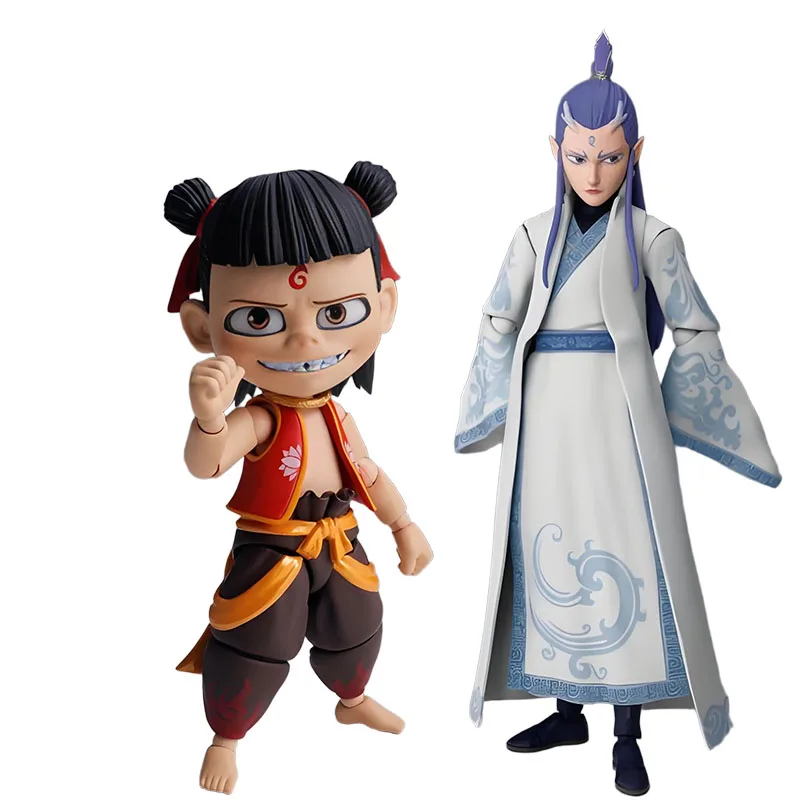 Фото Bandai Original S.H.Figuarts Ne Zha: The Devil Child Makes Havoc in The Sea Nezha &Ao Bing Модель игрушки Модель Подарки для мальчиков №2