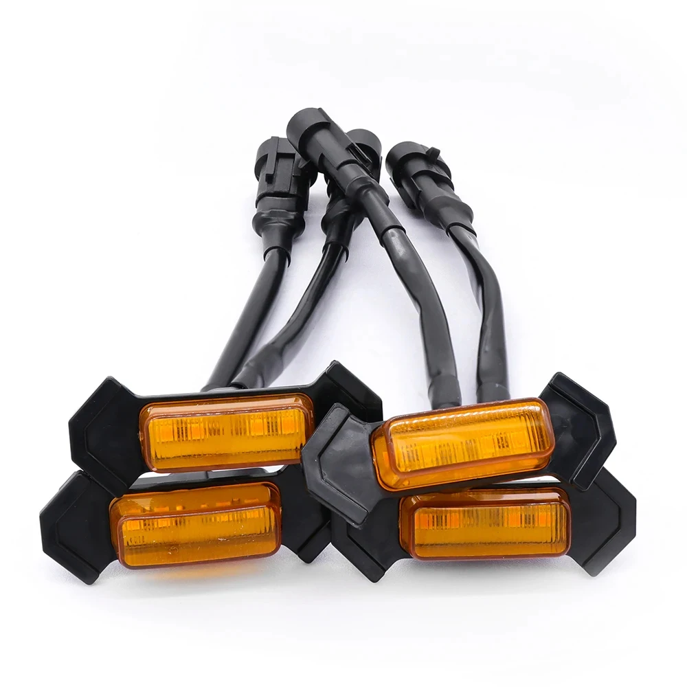 Автомобильная решетка радиатора желтого цвета заднее освещение для дневных