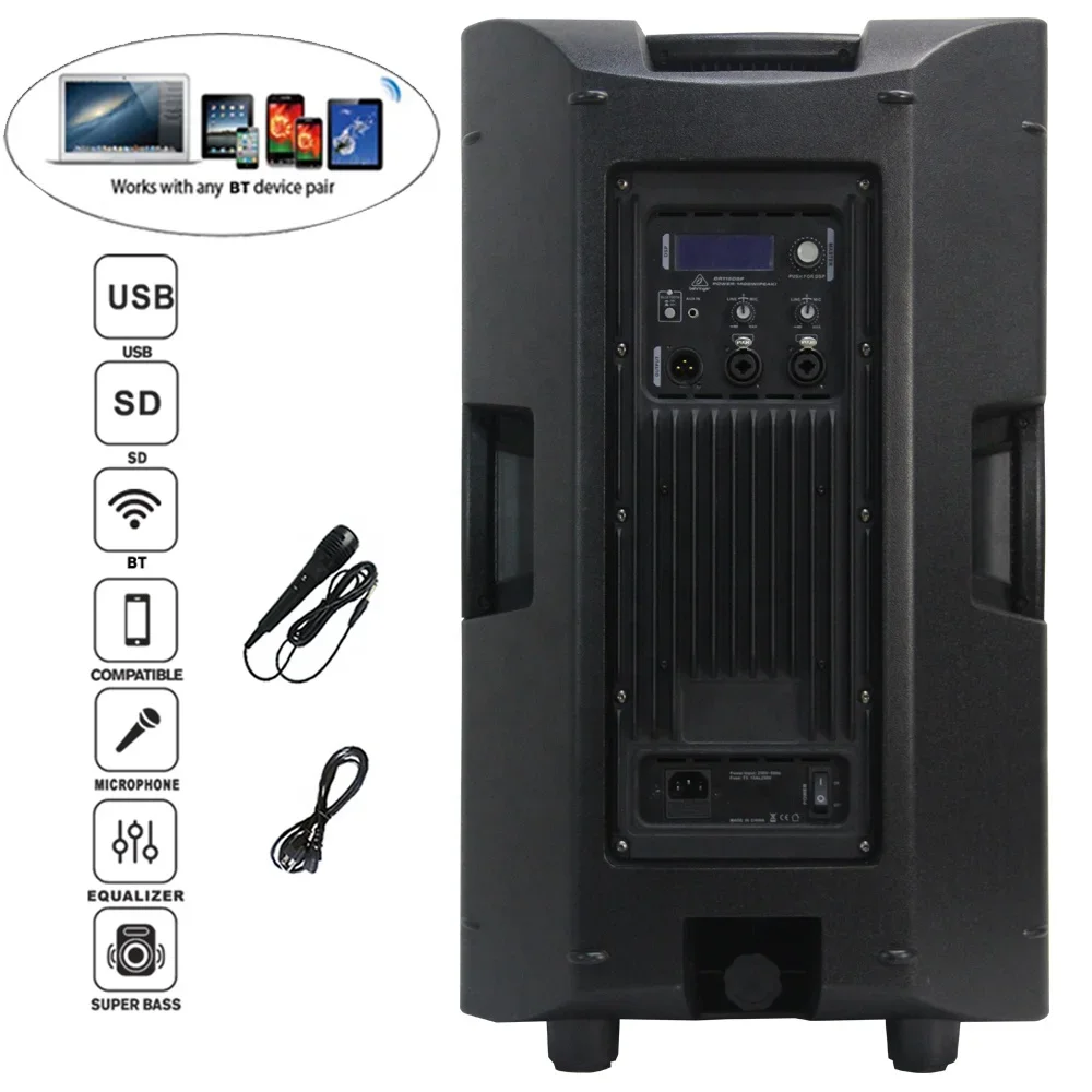 1400 Вт 15 &quotсабвуфер высокой мощности профессиональный аудио DSP звуковая коробка