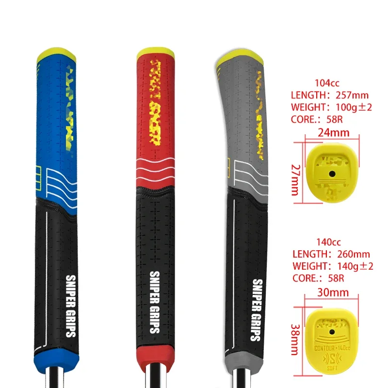 

Golf Putter Grip Rubber Pistool Contour 104cc/140cc Golf Grip Club