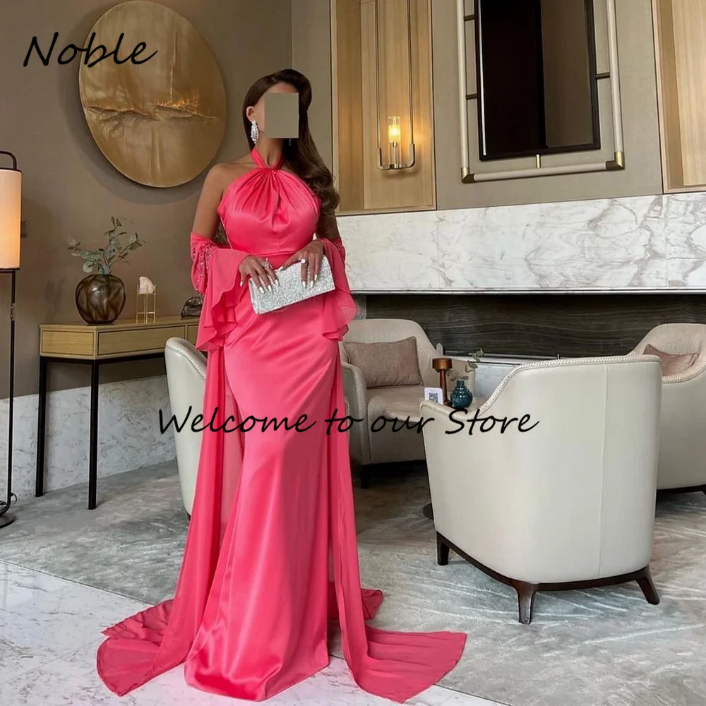 

Noble Elegant Halter Formal Occasion Gowns Flooor-Length Evening Dresses Zipper Party Dress for Women Long Prom Gown