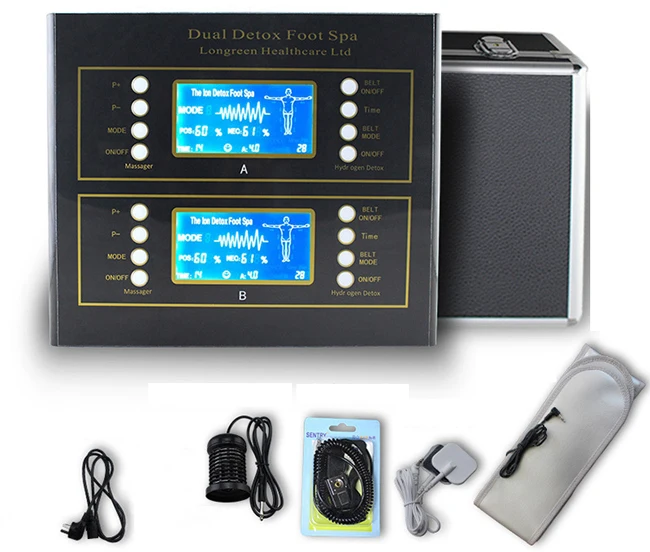 

LCD screen digital display life detox dual system ionic foot detox machine