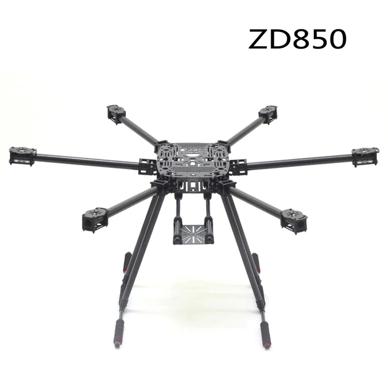 

ZD850 полностью углеродное волокно ZD 850 шестироторная Рама складной рычаг комплект для гексакоптера с неплавным шасси для FPV