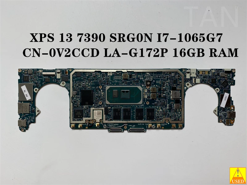 

Для Dell XPS 13 7390 б/у материнская плата для ноутбука CN-0V2CCD SRG0N I7-1065G 7 CPU 16GB RAM полностью протестирована и работает идеально.
