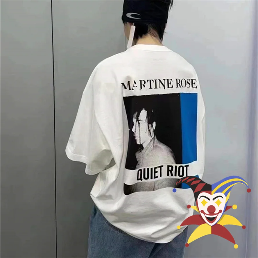 

Martine Rose Portrait Letter LOGO Print T-shirt Men Women 1:1 High-Quality Oversized Top Tee T Shirt