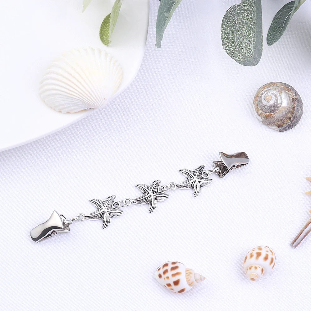 Женский кардиган с зажимом в виде морской звезды |