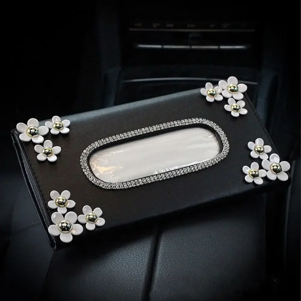 Коробка для салфеток с маргаритками чехол полотенец автомобильный держатель