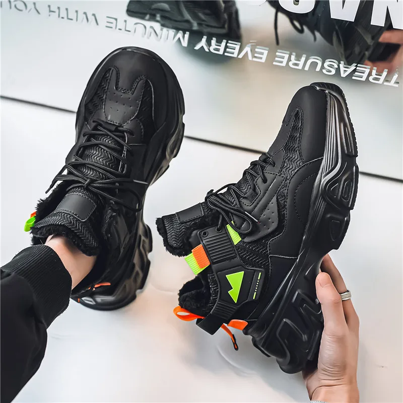 Лидер продаж зимняя мужская обувь хлопковые мужские уличные кроссовки