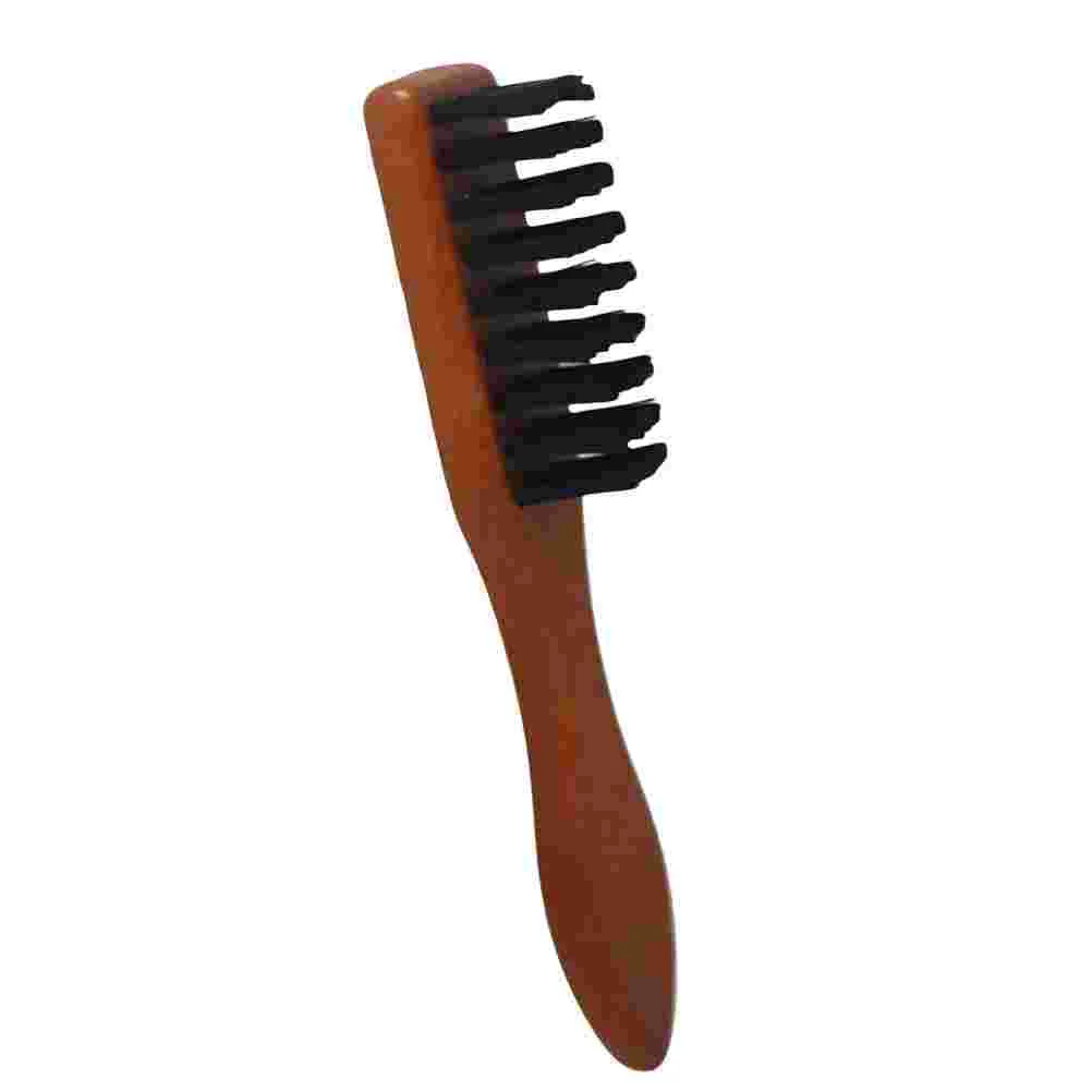 

Щетка для бороды для мужчин с деревянной ручкой, маленькая щетка для чистки, щетка для разбивания волос, щетка для чистки бороды для дома и магазина
