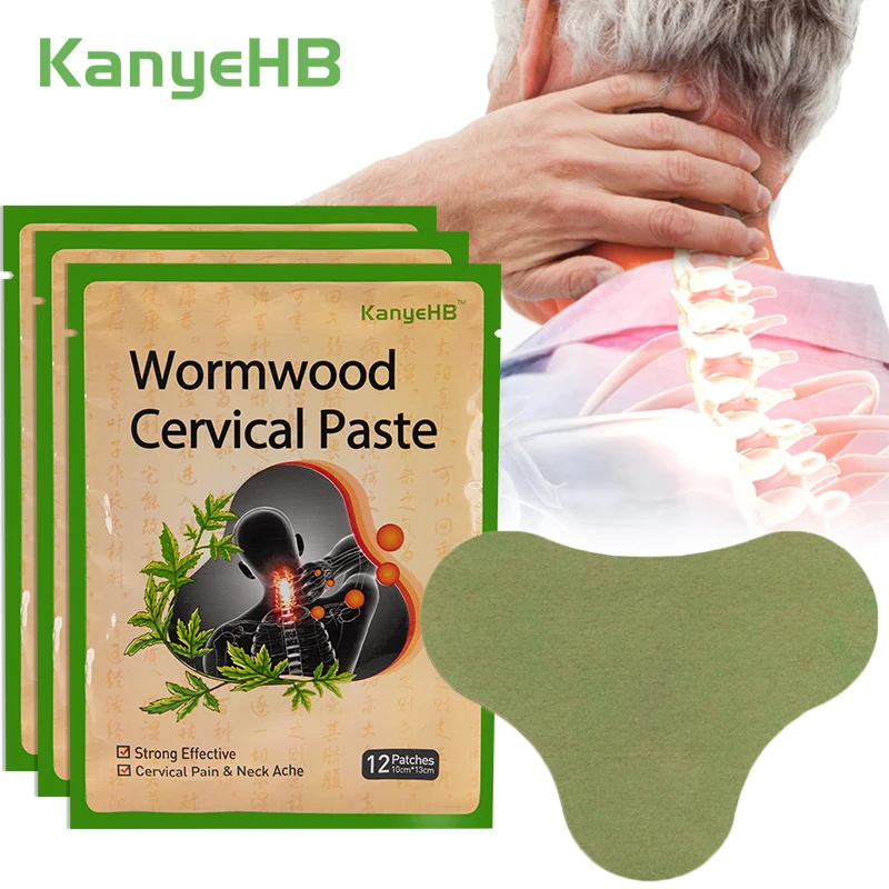 

36Pcs=3Bags Neck Patch Joint Cervical Spondylosis Body Pain Relief Sticker Rheumatoid Arthritis Wormwood Medical Plaster A389