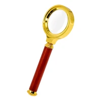 10x antique mahogany handle magnifier reading magnifying glass for reading bookcoinsinsectsrocksmap loupe for the aged