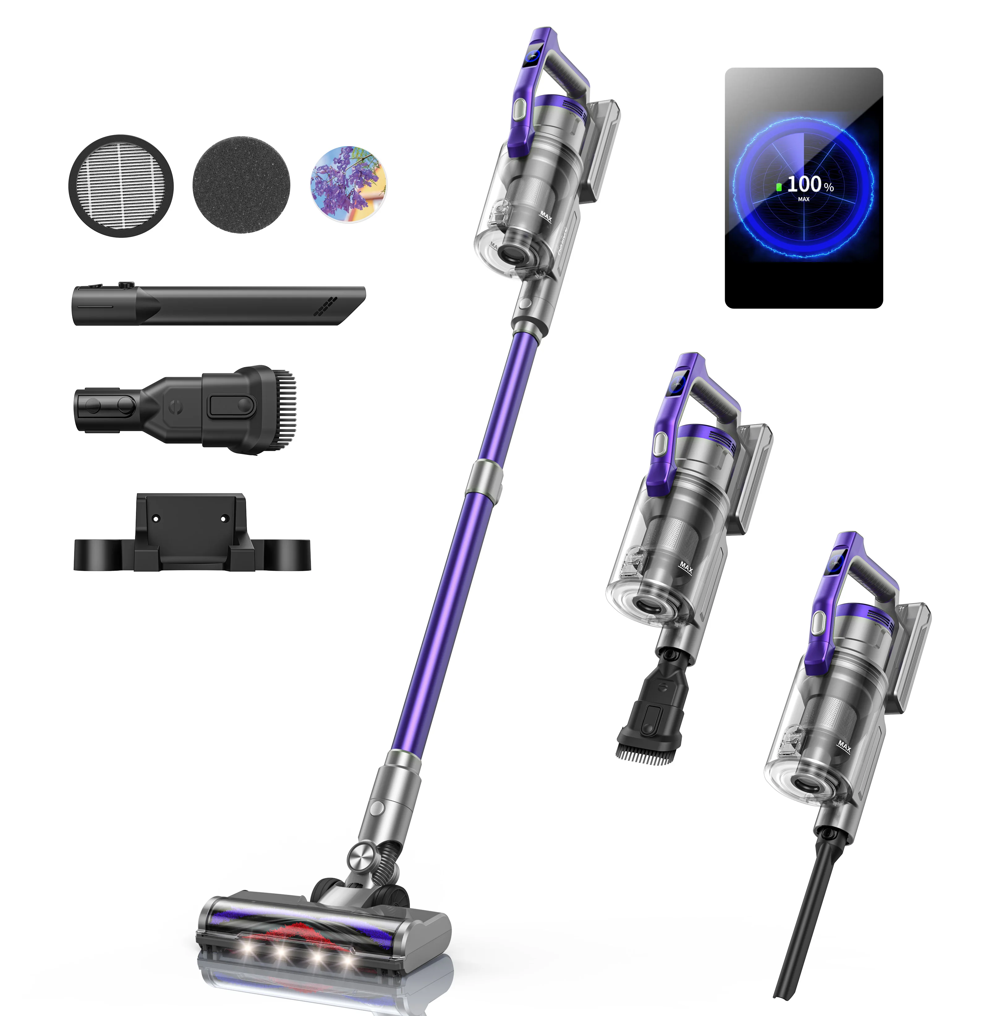 Honiture S14 Cordless Vacuum Cleaner 400W 33000PA Handheld Removable Battery Wireless for Carpet Pet Hair Smart Home Appliance