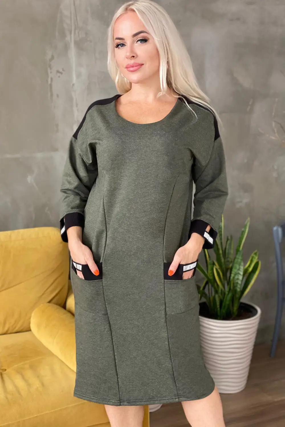 Платье жеское повседневное для дома и офиса