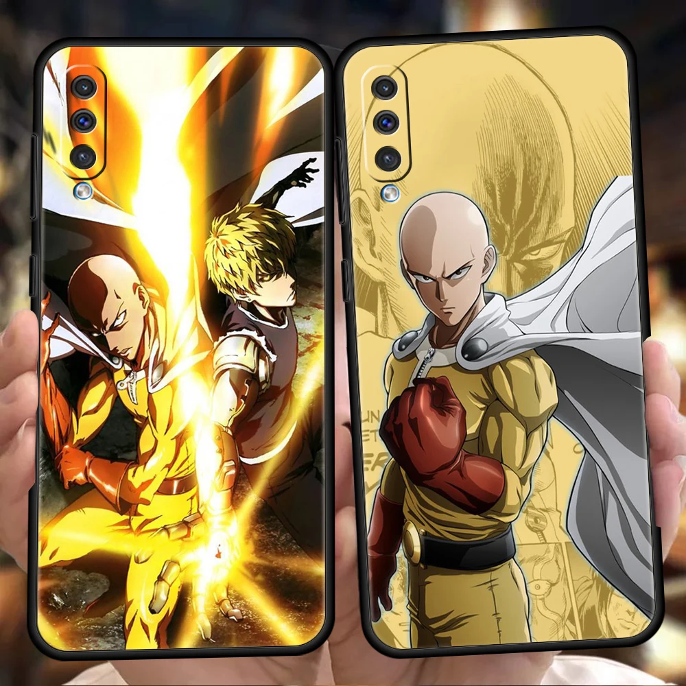 

ONE PUNCH-MAN Phone Case For Samsung Galaxy A53 A73 A33 A23 A13 A12 A22 A02 A50 A70 A20 A10 A20S 5G Black Silicone Cover Fundas