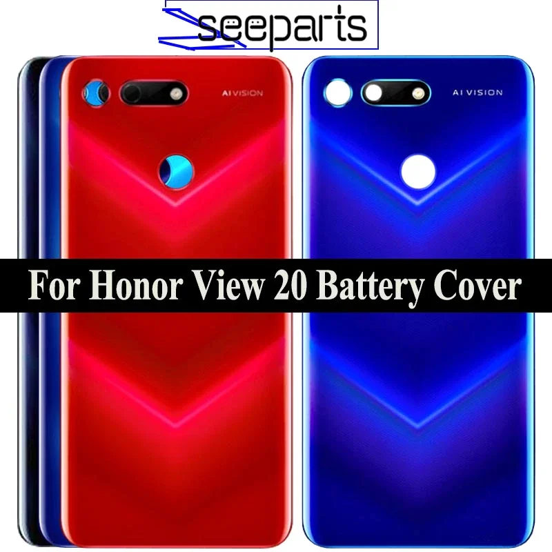 Новая задняя крышка 6 4 дюйма для Huawei Honor View 20 батарейного отсека задний корпус V20