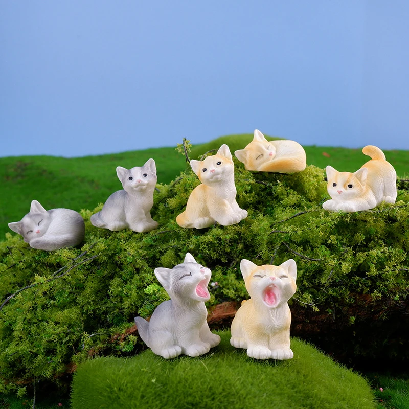 1 шт. DIY микро-Ландшафт домашний декор искусственная Смола статуэтка котенка