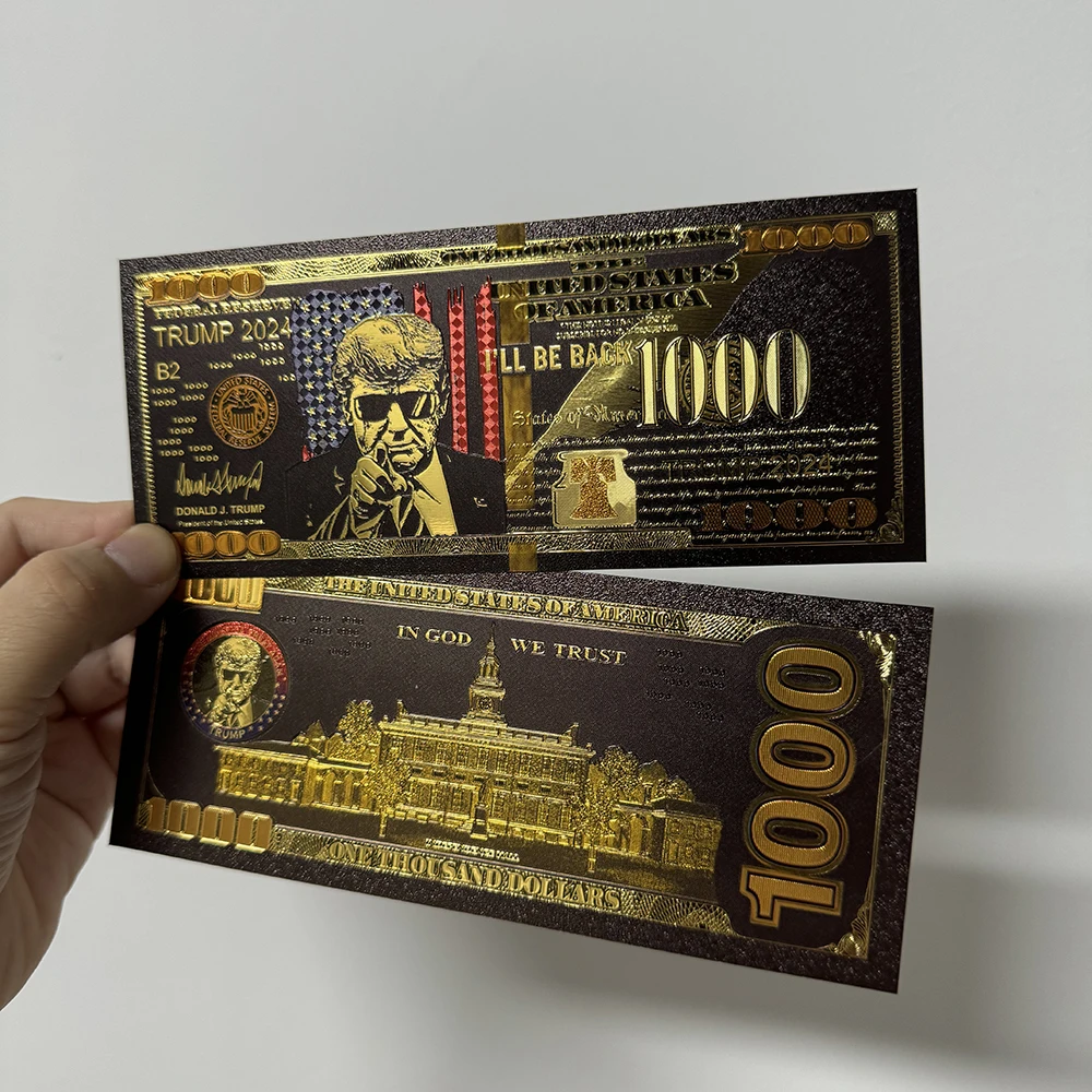 Банкноты Cool Trump Black Goden 2024 Боевая карта Сделай Америку Великий Дональд Трамп