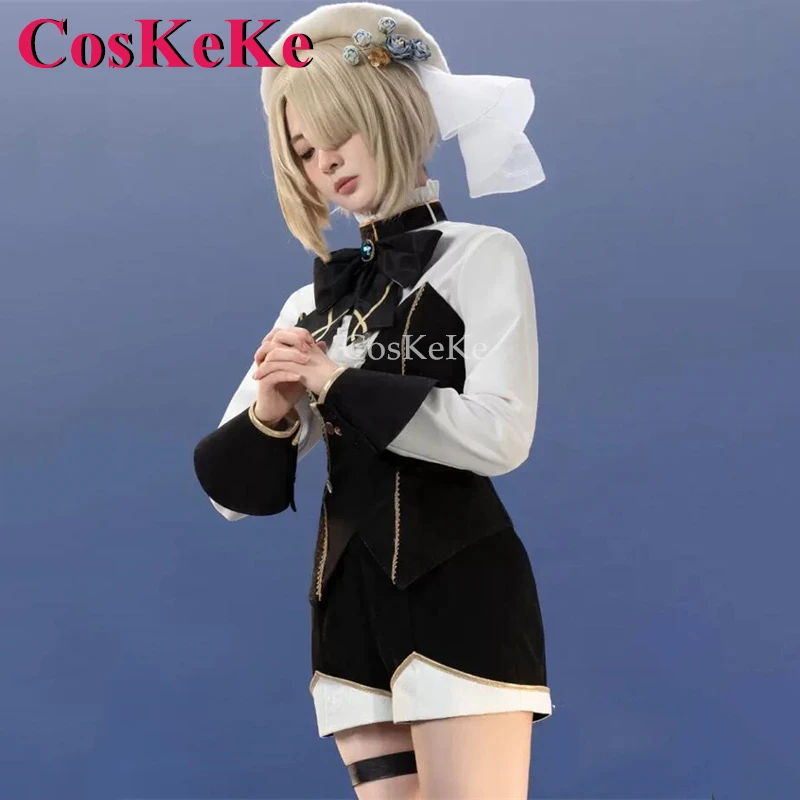 CosKeKe Freminet Косплей Игра Genshin Impact Костюм Чистая Белая Мелодия Великолепная Униформа