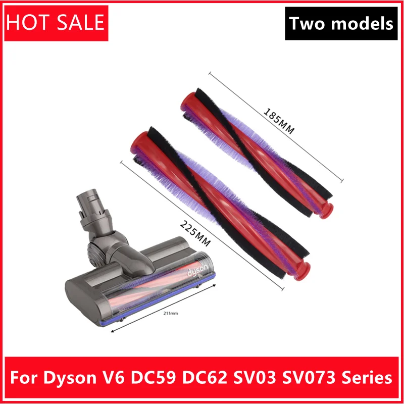 185mm/225mm Brush Bar Roller Bar for Dyson V6 DC59 DC62 SV03 SV073 Series Vacuum Cleaner Parts Accessories