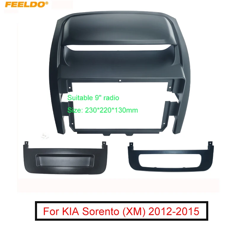 Placa frontal de Audio para coche, 2Din, marco de salpicadero para KIA Sorento (XM) 2012-2015, pantalla grande de 9 
