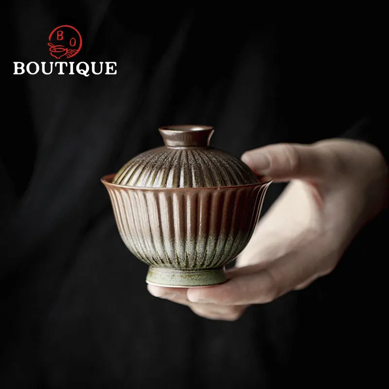 

100 мл, керамическая чайная кружка в стиле ретро с обжигом, креативная чаша с лепестками хризантемы, чайный сервиз, бутафория, чайный набор