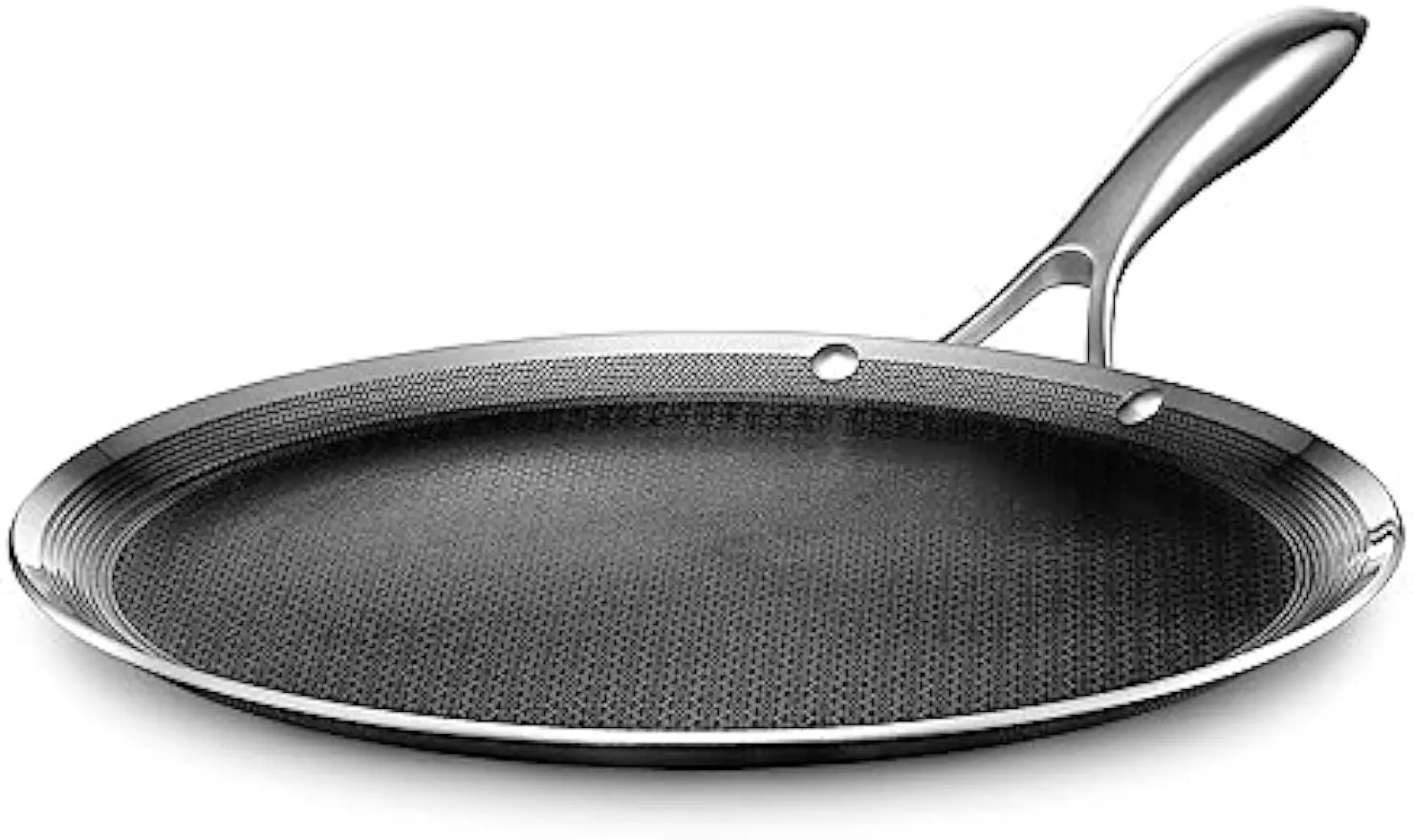 

12 Inch Hybrid Nonstick Griddle Pan, Dishwasher and Oven Friendly, Compatible with All Cooktops