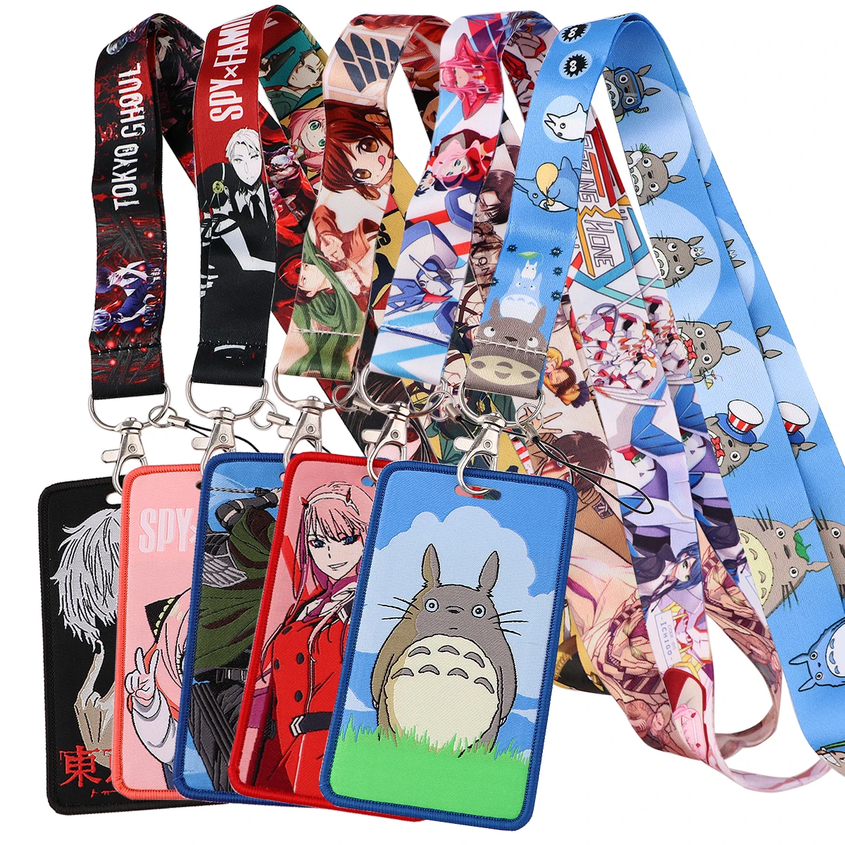 

Anime Cute Neck Strap Lanyards for Keys Keychain Embroidery Badge Holder ID Credit Card Pass Phone Accessories Gifts