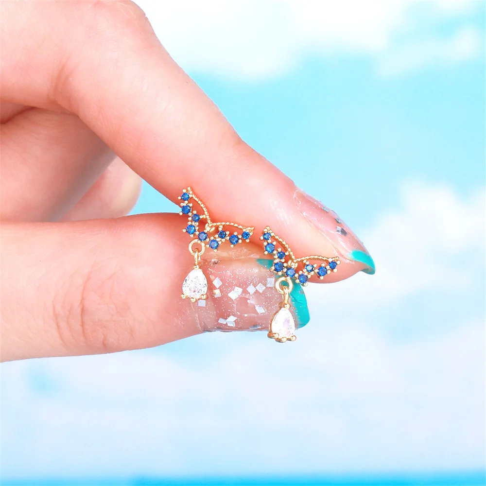 1PC Stainless Steel Zircon Butterfly Flower Cartilage Earrings For Women  Screw Helix Tragus Stud Earring Piercing Jewelry