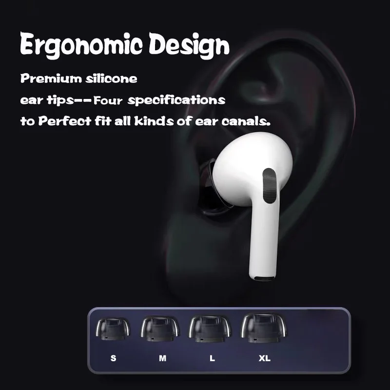 Улучшенные Силиконовые амбушюры для наушников Apple AirPods Pro противоскользящие