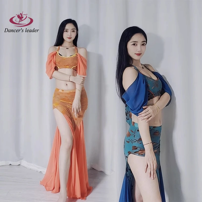 Платье для танца живота платье выступлений одежда под старину топ с подвесным