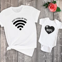 dont steal my wifi shirts birthday family matching clothes casual print matching family tshirts mother daughter gift