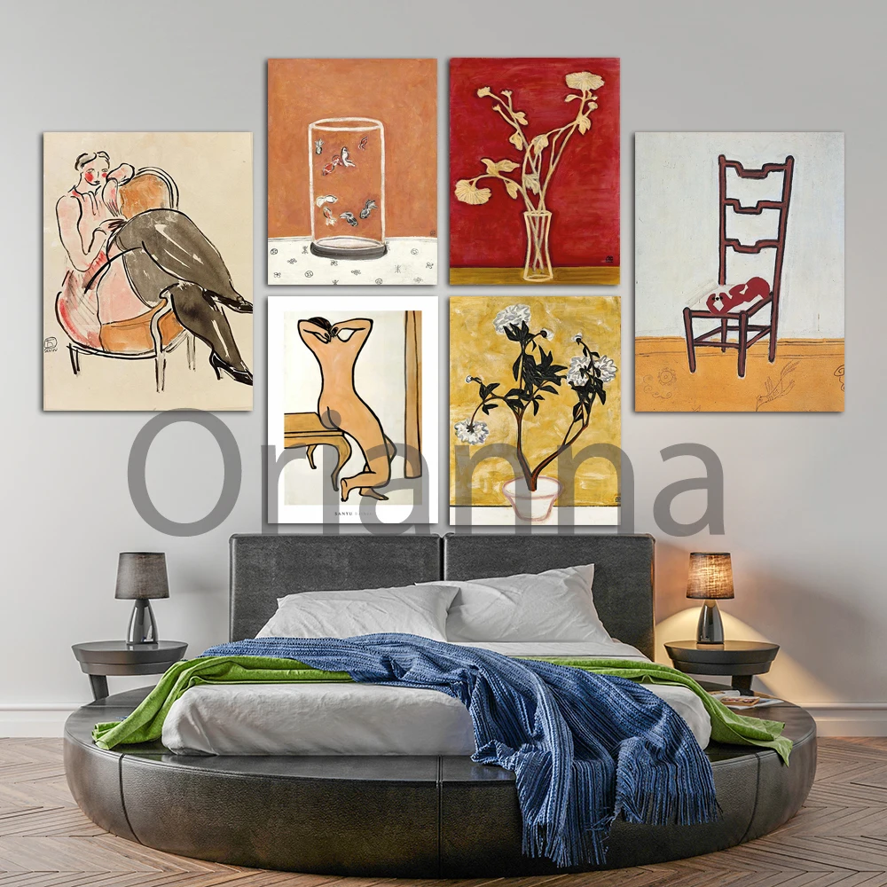 Японская Художественная печать-Sanyu Print-Японская печать японский постер-японская