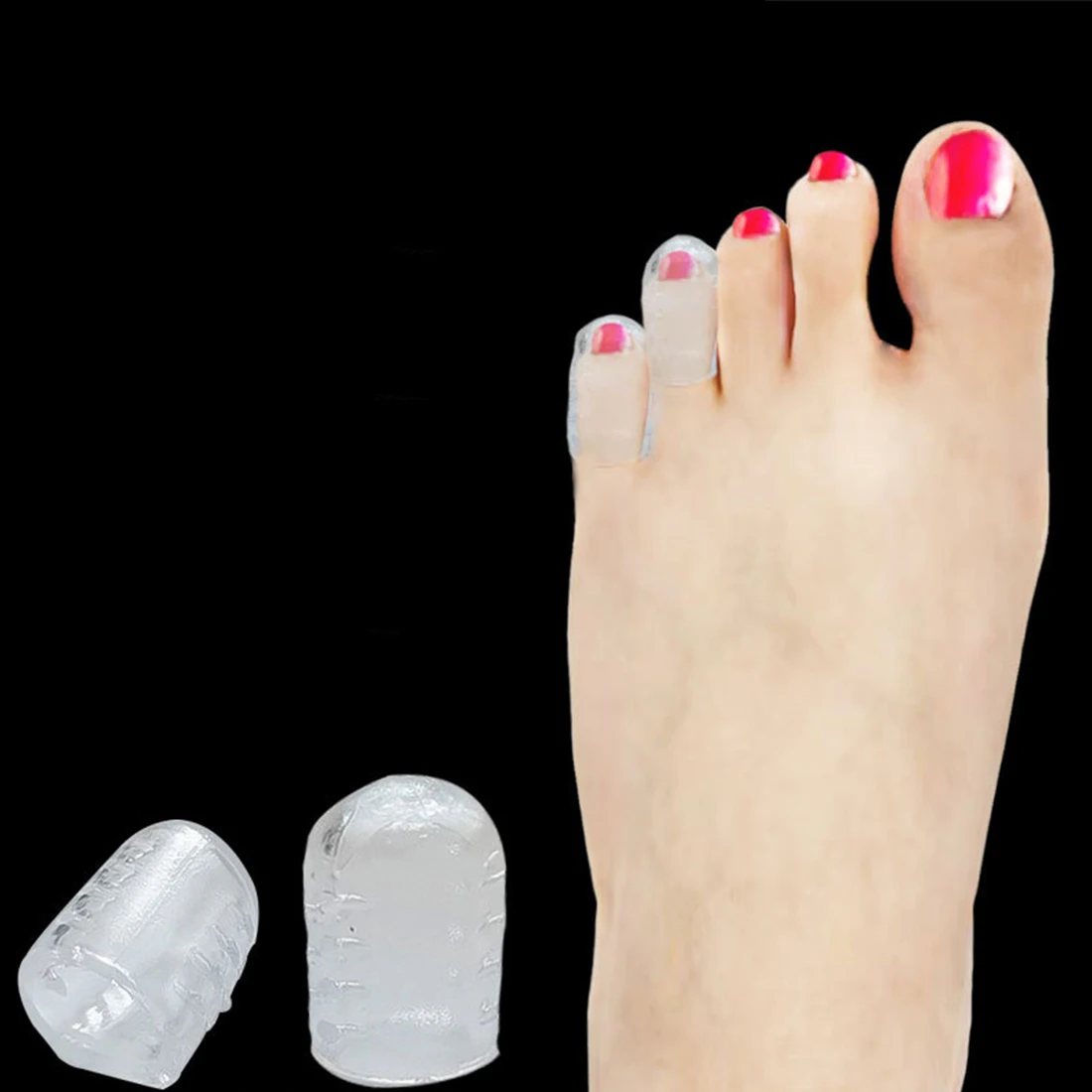 

1/2PCS Toe Protector Soft Silicone Breathable Foot Corns Blisters Toe Cap Cover Foot Care Tool Anti-Friction Toe Separators