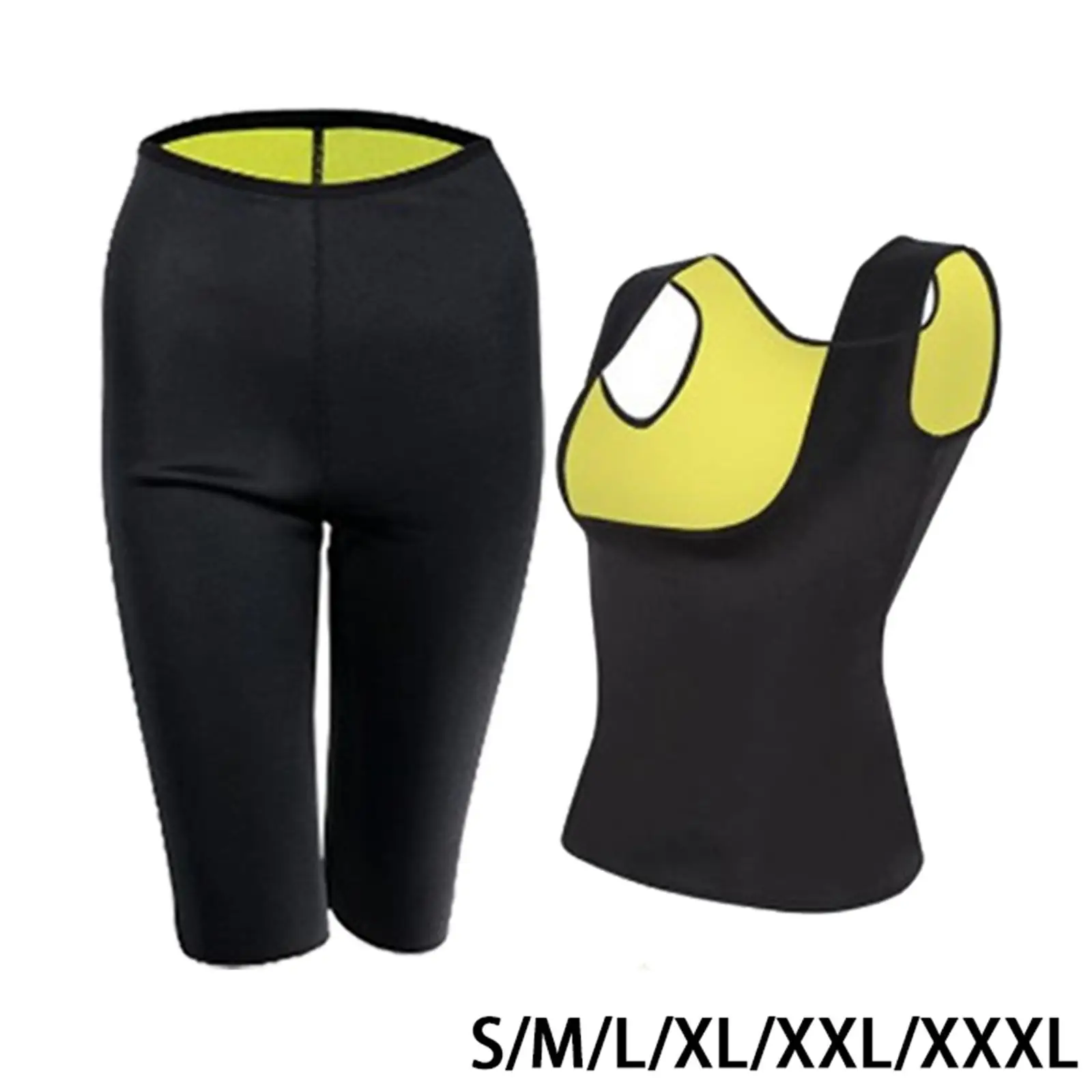 

Sweat Sauna Suit Body Shaper Girls Top and Pants Set for Fat Burning Running Exercise