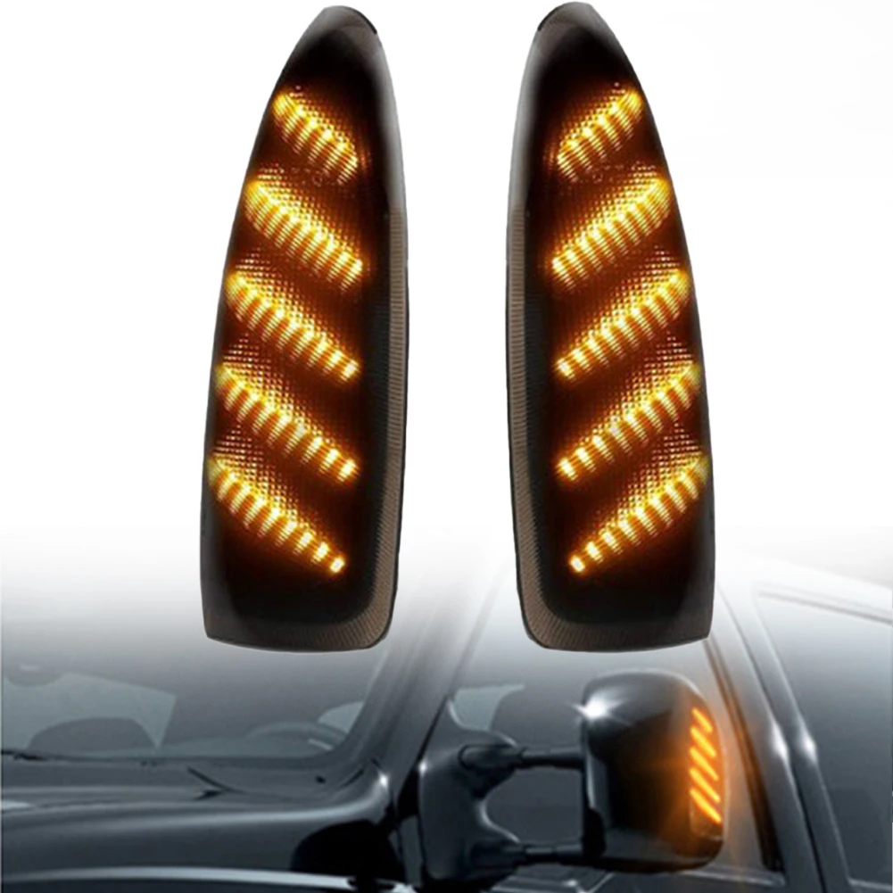 

2Pcs Car LED Side Mirror Lamp For Ford F250 F350 Super Duty Amber LED Mirror Light Kit Dynamic Side Marker Turn Signal Lights