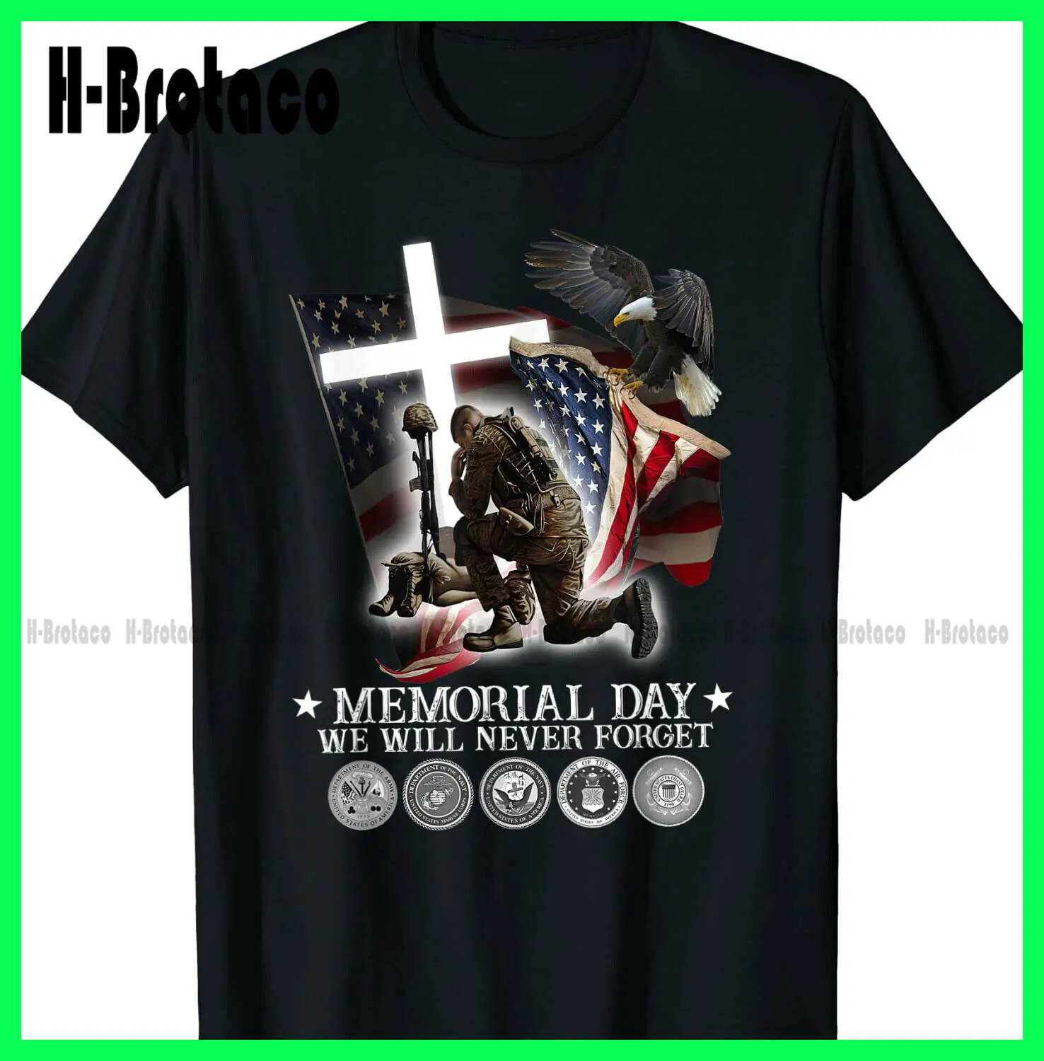 

Memorial Day We Will Never Forget Veteran Lovers T-Shirt S-3Xl Cool T Shirts For Men Xs-5Xl Breathable Cotton Creative Funny Tee