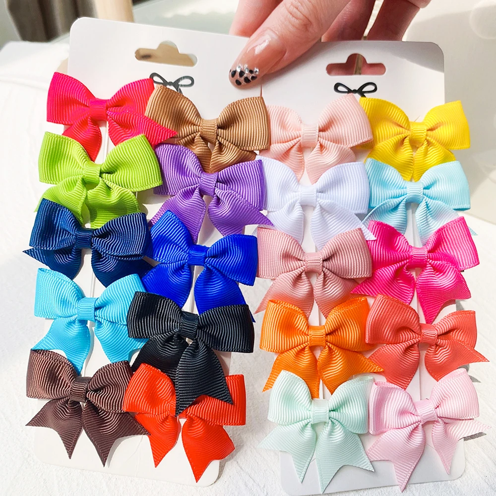

4/10/12pcs New Bow Headgear Cute Sweet Little Girl Hair Accessories Summer Net Red Clips Baby Hairpins Children Hair Clips Gifts