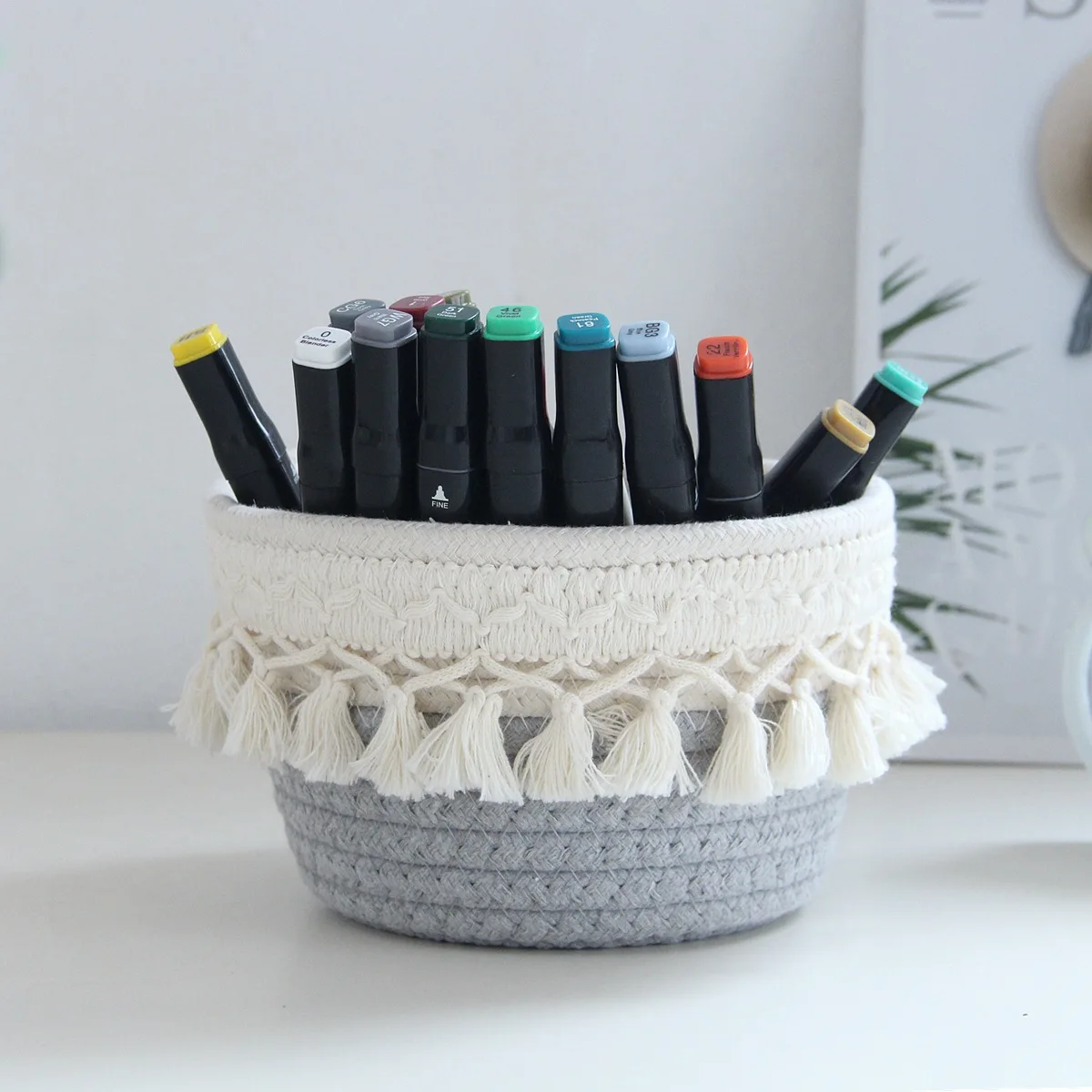 

Корзина для хранения из хлопковой веревки