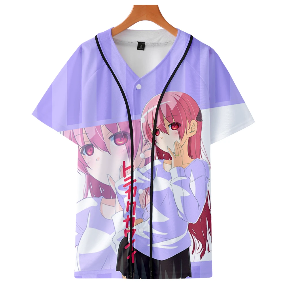 

Футболка Tonikawa Kawaii бейсбольная с 3D принтом для женщин/мужчин аниме с коротким рукавом Футболка Harajuku модная уличная одежда