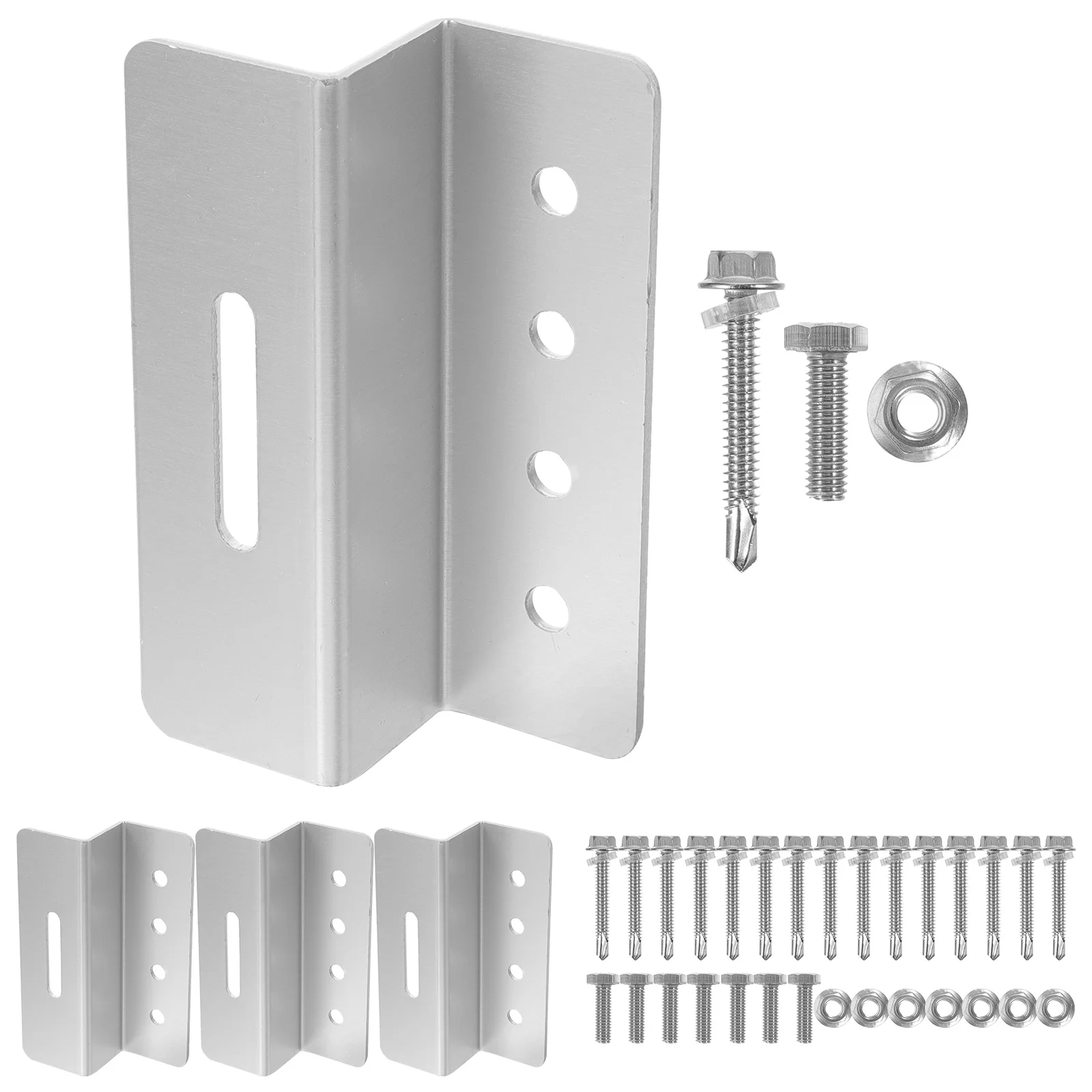 

4 Pcs Solar Bracket Panel Brackets Roof Rv Z Panels Mounting Kit Aluminum Alloy