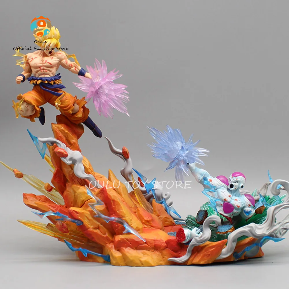 

20cm Dragon Ball Anime Action Figures Gk Sky Top Wcf Action Figures Frieza Vs Son Goku Pvc Desk Decoration Gift For Kids Toys