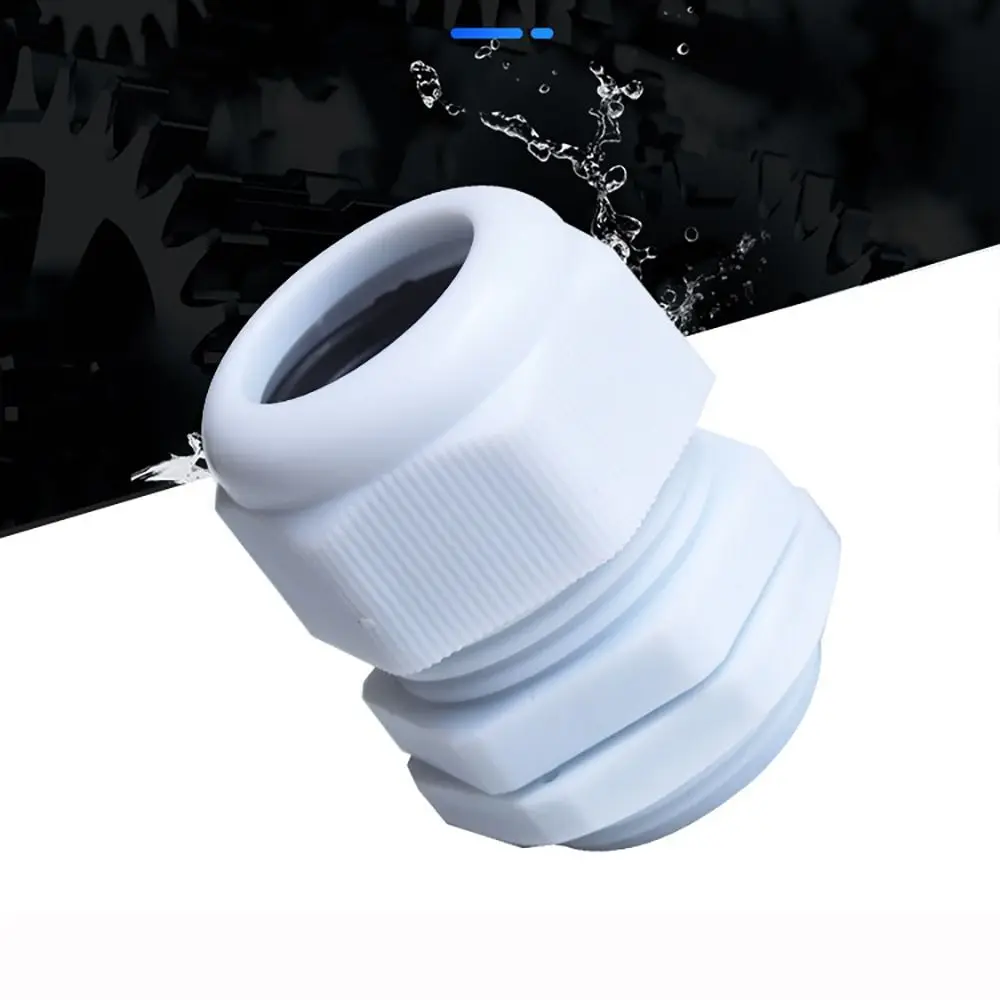 IP68 Водонепроницаемый Соединительный кабельный сальник PG7 PG9 PG11 PG16 Белый Черный