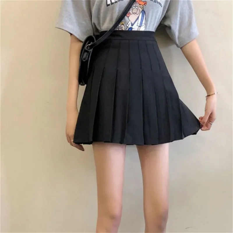 

Skirts Womens Mini Pleated Preppy College Students Japanese Skirt All-match Kawaii Teens High Waist Harajuku Girls Sweet Soft