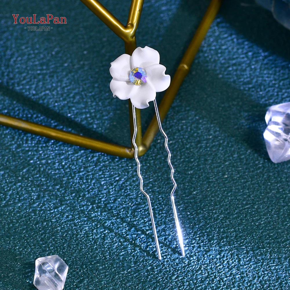 YouLaPan ручной работы невесты керамические Цветочные заколки для волос аксессуары