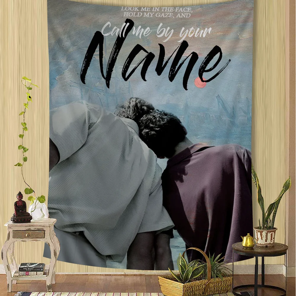 Настенный гобелен с надписью Call Me by Your Name
