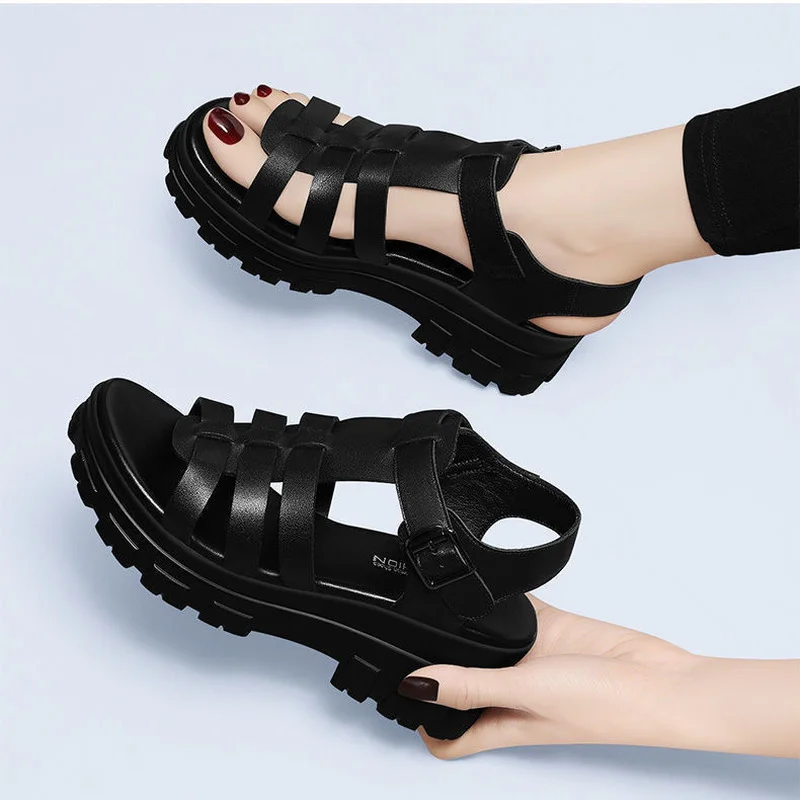 

Women Sport Sandals Wedge Hollow Out Sexy Open-Toed Ladies Sandals Outdoor Cool Platform Shoes Women Beach Sandalias De Mujer
