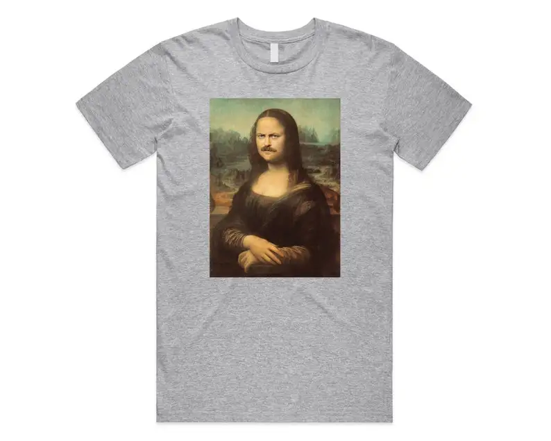 

Ron Swanson Mona Lisa T-shirt Tee Top Funny Shirt Gift Parks and Rec