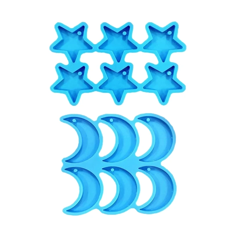 

D0LC пентаграмма луна серьги прессформы ювелирные изделия литье прессформы силиконовые амулеты прессформы Diy ремесла прессформы Подвеска для изготовления принадлежностей для женщин