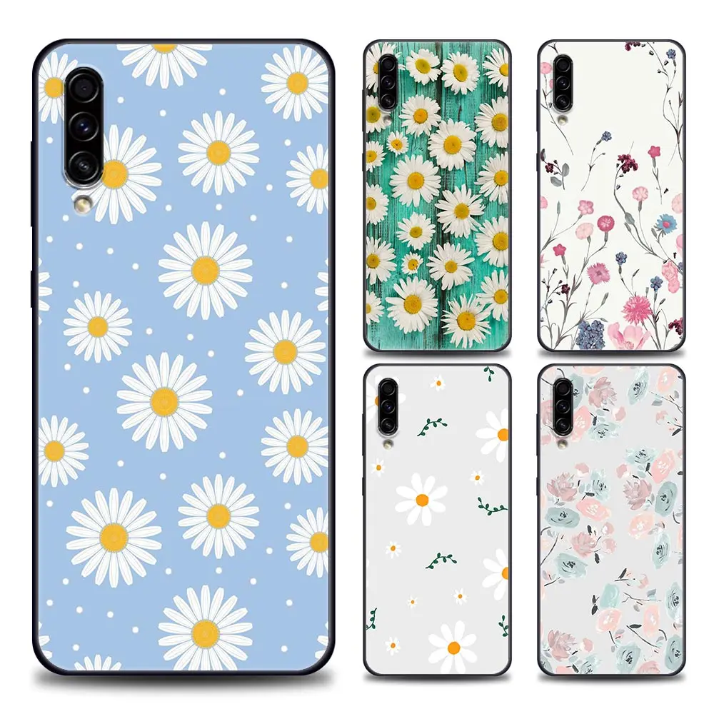 

Phone Case for Samsung A10 e S A20 A30 A30s A40 A50 A60 A70 A80 A90 5G A7 A8 2018 Soft Silicone Fashion Flower